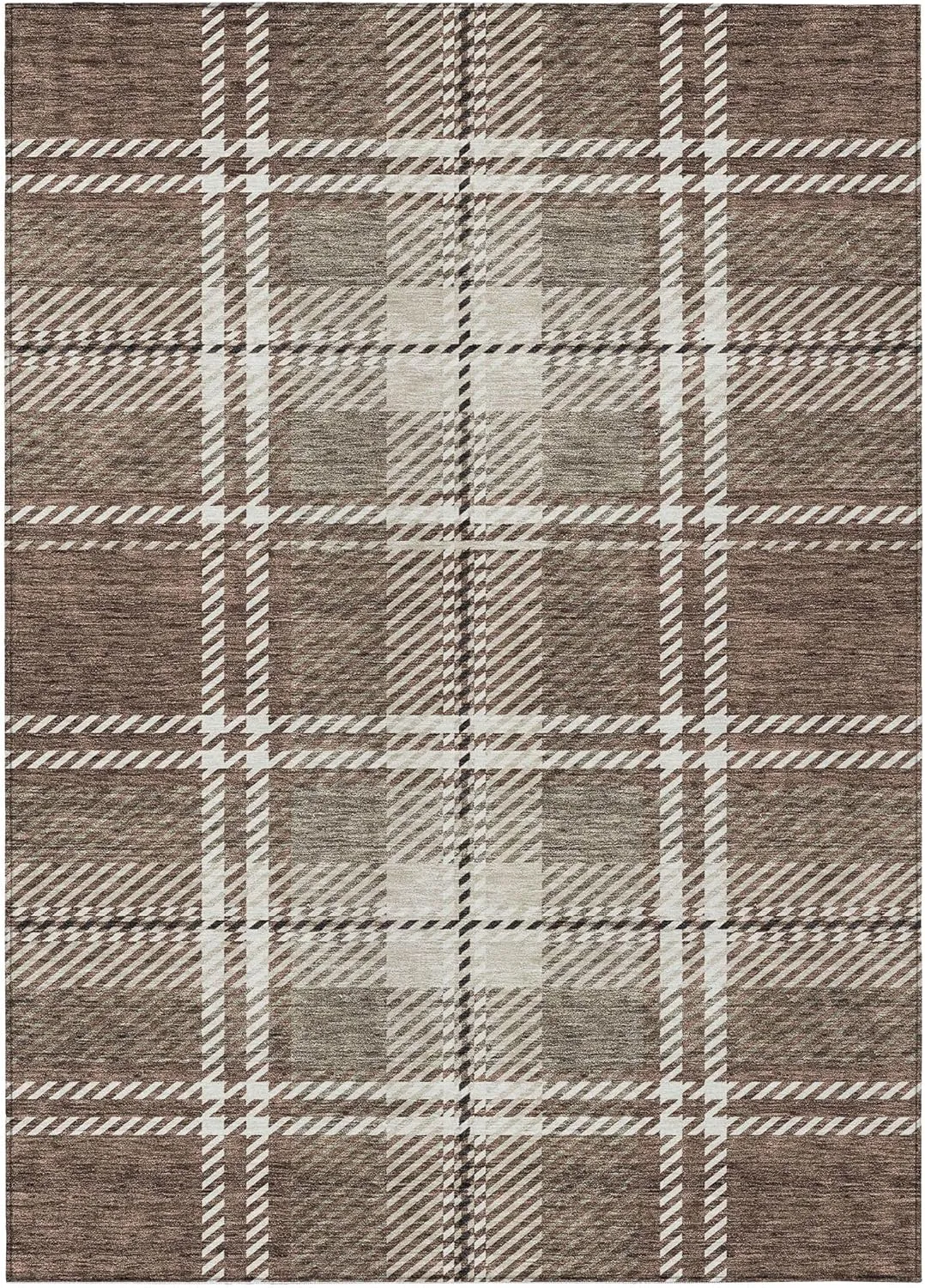 Addison Rugs Chantille ACN935 Brown 5' x 7'6" Indoor/Outdoor, Machine Washable, Easy Clean, Non Shedding, Bedroom, Living Room, Dining Room, Kitchen, Patio Rug