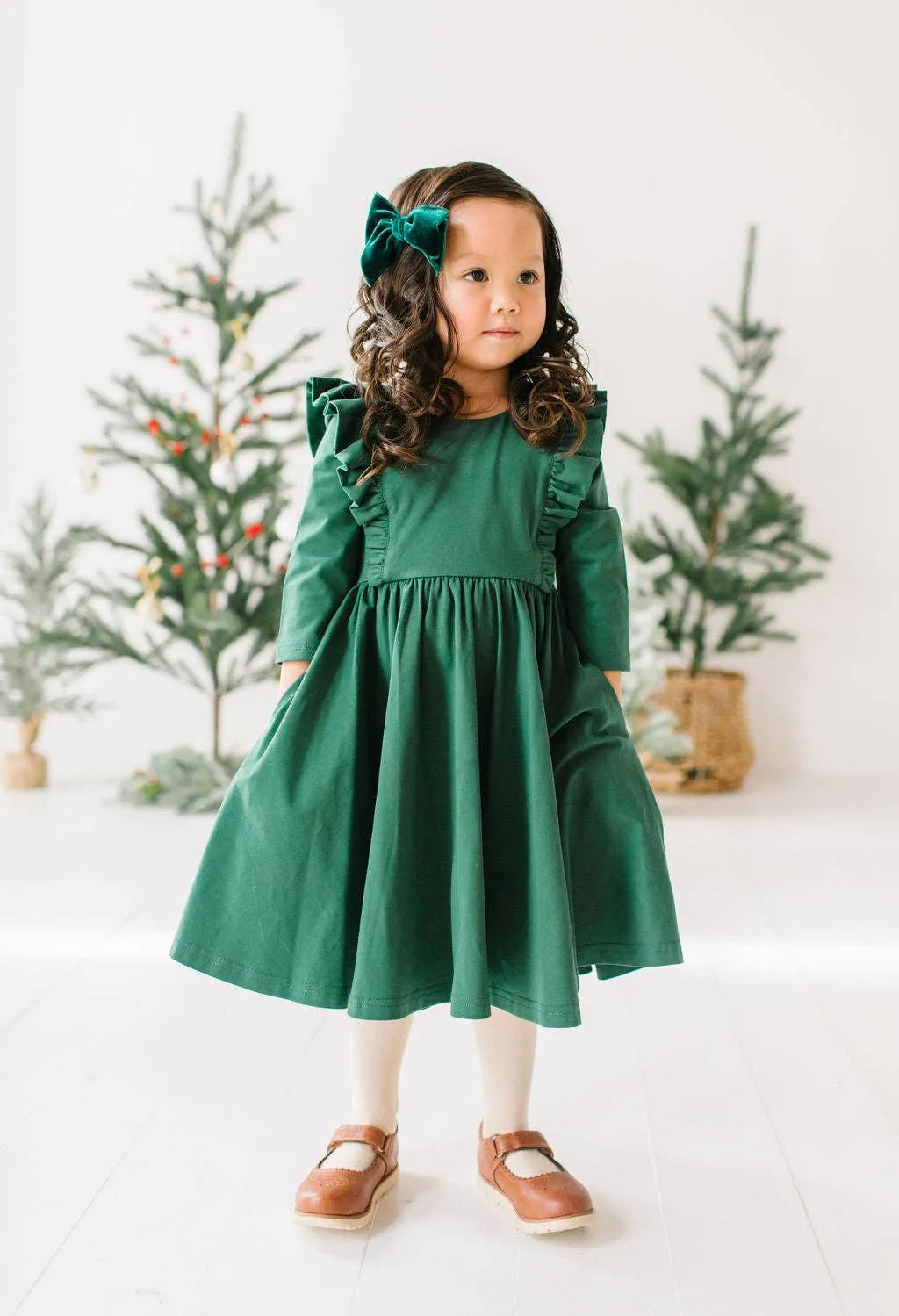 Adelisa Dress in Evergreen