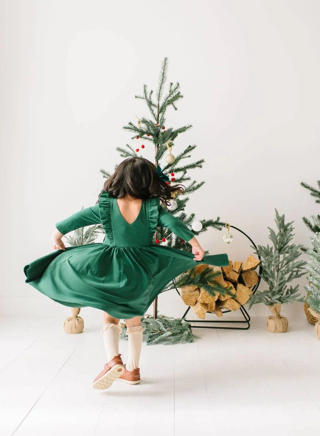 Adelisa Dress in Evergreen