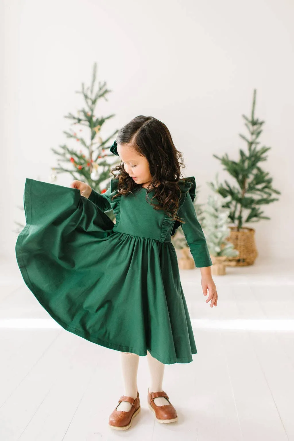Adelisa Dress in Evergreen
