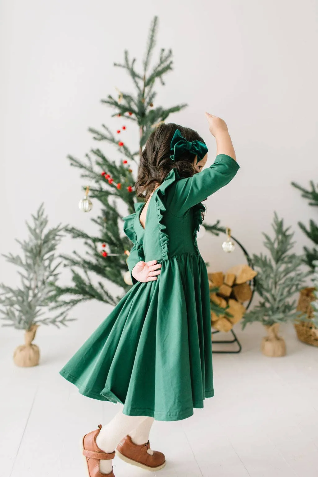Adelisa Dress in Evergreen