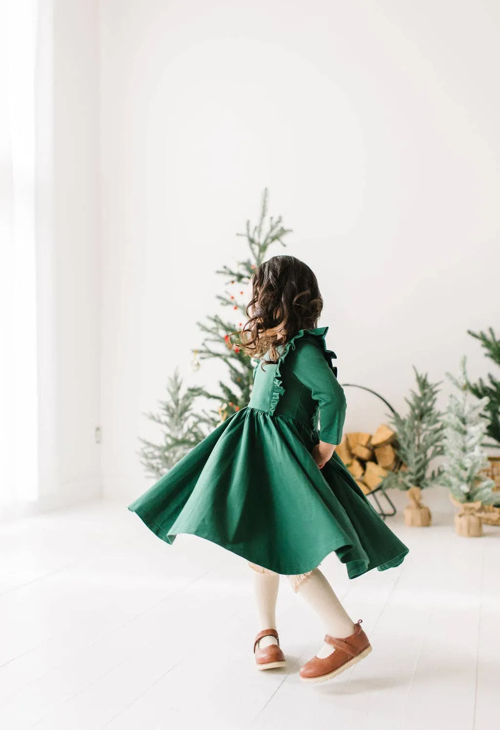 Adelisa Dress in Evergreen