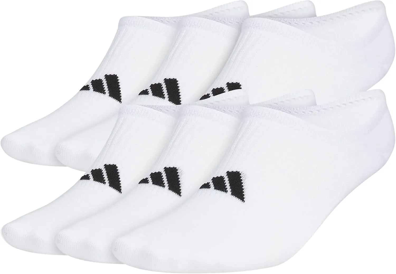 adidas Men's Superlite 3.0 Super No Show Socks (6-Pair) Ultra Low-Profile, Arch Compression for Secure Fit