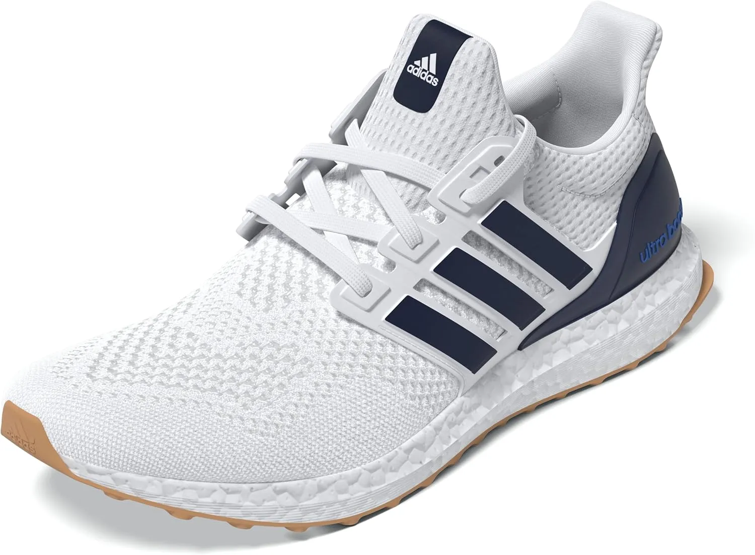adidas Men's Ultraboost 1.0 DNA Sneaker, White/Dark Blue/Gum, 7.5
