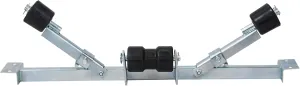 Adjustable Boat Trailer Bottom Support Bracket, with Keel Rollers - Zinc-Coated Steel Holder Suitable for Boats from 24.61" to 40.6" Wide, Silver