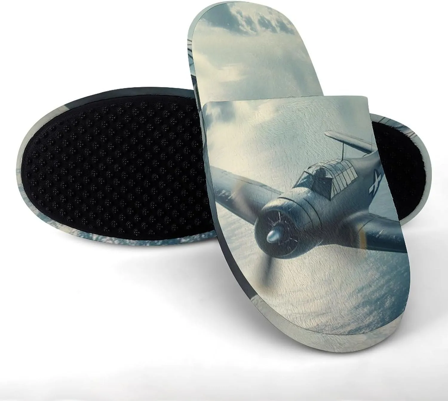 Airplane Aviation Women's Slippers Cute Warm House Shoes Home Slippers Spa Slippers Cotton Slippers