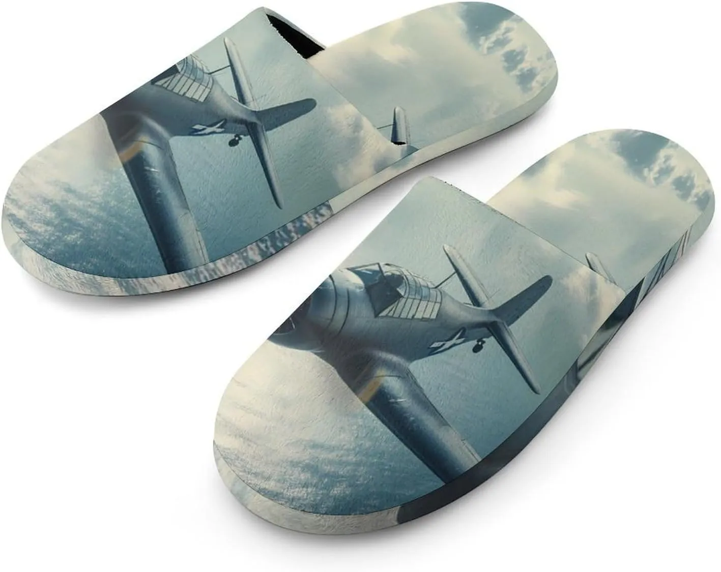 Airplane Aviation Women's Slippers Cute Warm House Shoes Home Slippers Spa Slippers Cotton Slippers