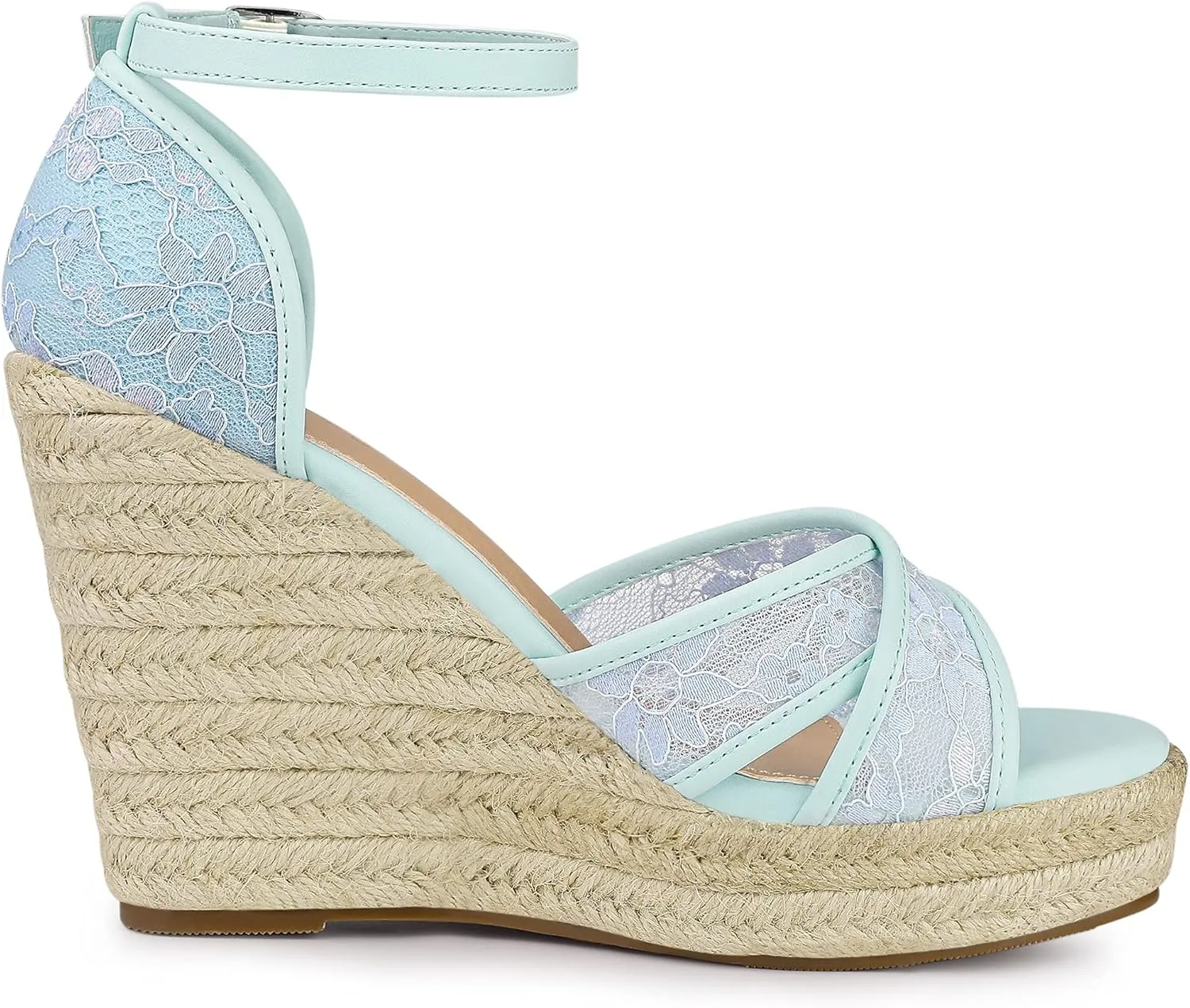 Allegra K Women's Espadrilles Lace Wedges Wedge Sandals
