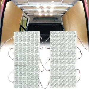 Ampper 12V 180 LEDs Interior Van LED Light, LED Ceiling Lights for Van RV Boats Caravans Trailers and More (10 Pcs, 180 LEDs, White)
