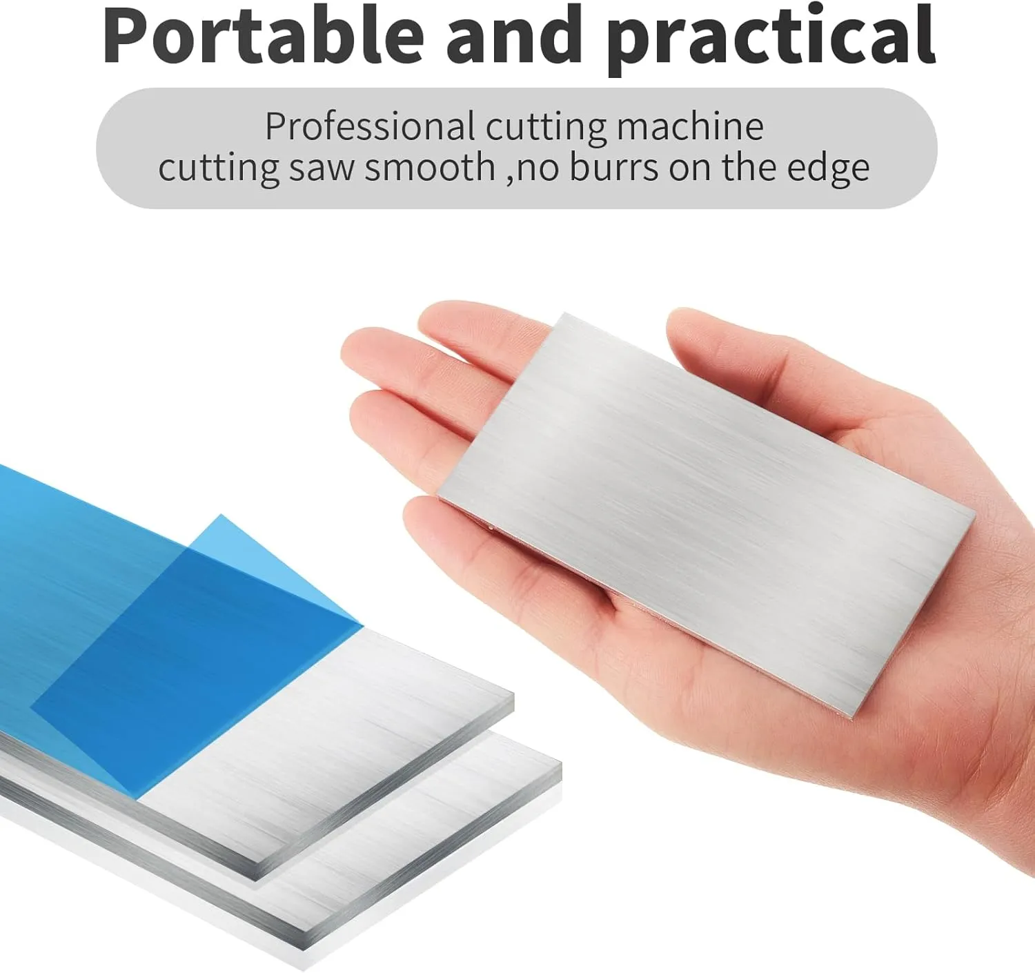 Amyhill 20 Pcs Aluminum Sheet Metal 2 x 4 x 1/8 (0.13”) Inch Thin Flat Plain Aluminum Plate, Welding Accessories Practice Beginner for Mig Tig Stick Mma Arc Gas Heat Treatable for Crafting Industry