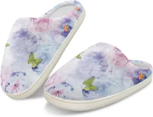 Animal Print Plush Slipper for Women Warm Furry Indoor Slipper Winter Cozy Cotton Flannel Non-Slip for House Outdoor Ladies Slipper US 4-12