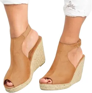 Aniywn Women's Peep Toe Wedge Sandals Ankle Strappy Espadrille Platform Wedge Sandals Summer Slingback Sandals