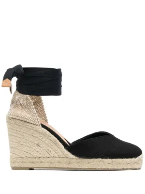 Ankle-tied Espadrille Wedges