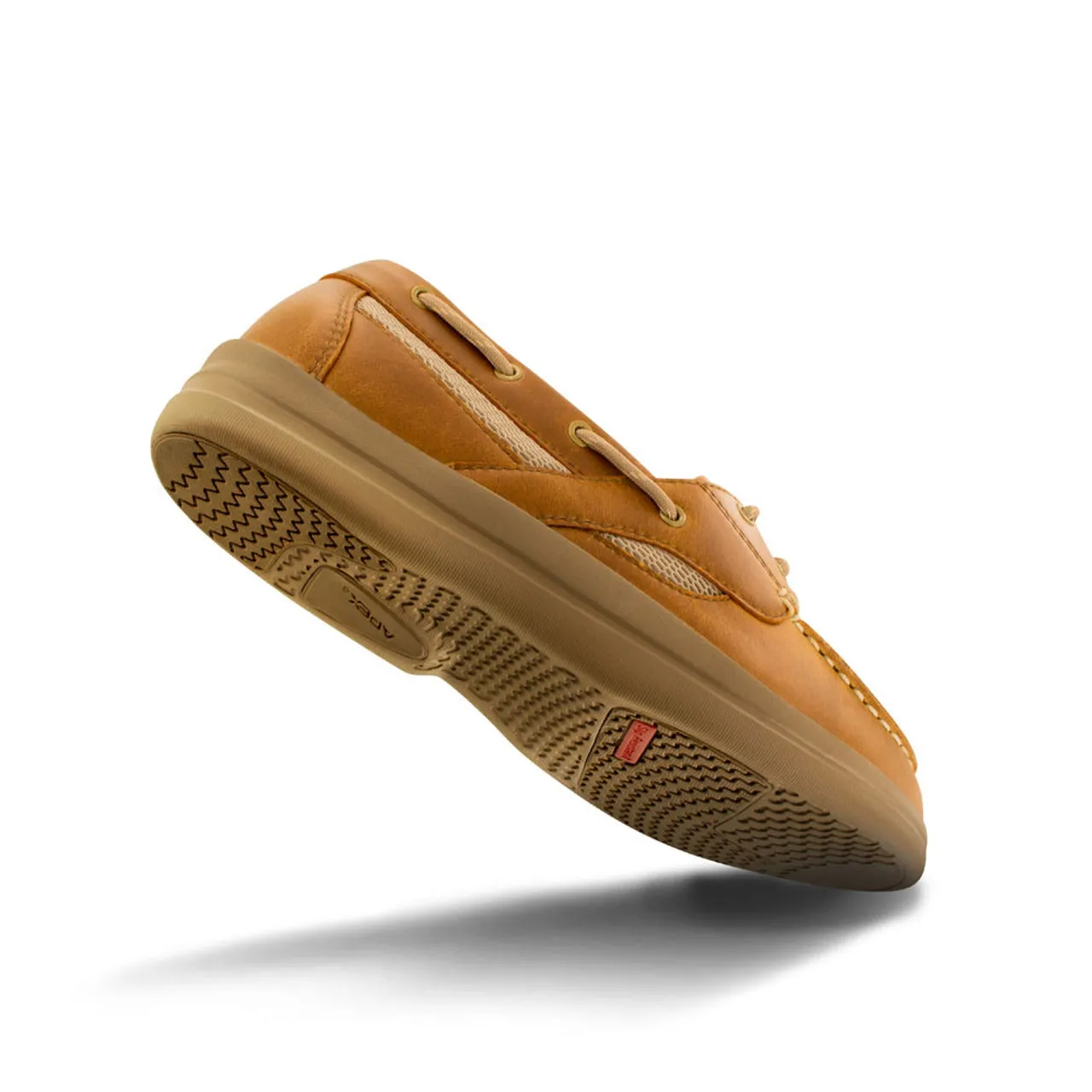 Apexfoot Women's Boat Shoe Petals Sydney - Camel - X-Wide (2E)