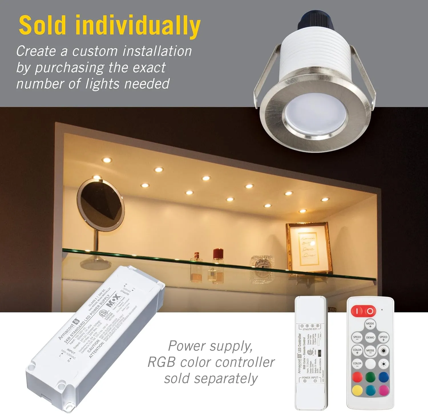 Armacost Lighting Recessed Multi-Color RGB LED Lights 241125 (Series 1)