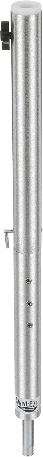 Attwood SP-2244-ADJ Lock’ N-Pin ¾-inch Pin Post, Manually Adjustable from 25-31 Inches, Non-Threaded, Steel Pin, Brushed Aluminum