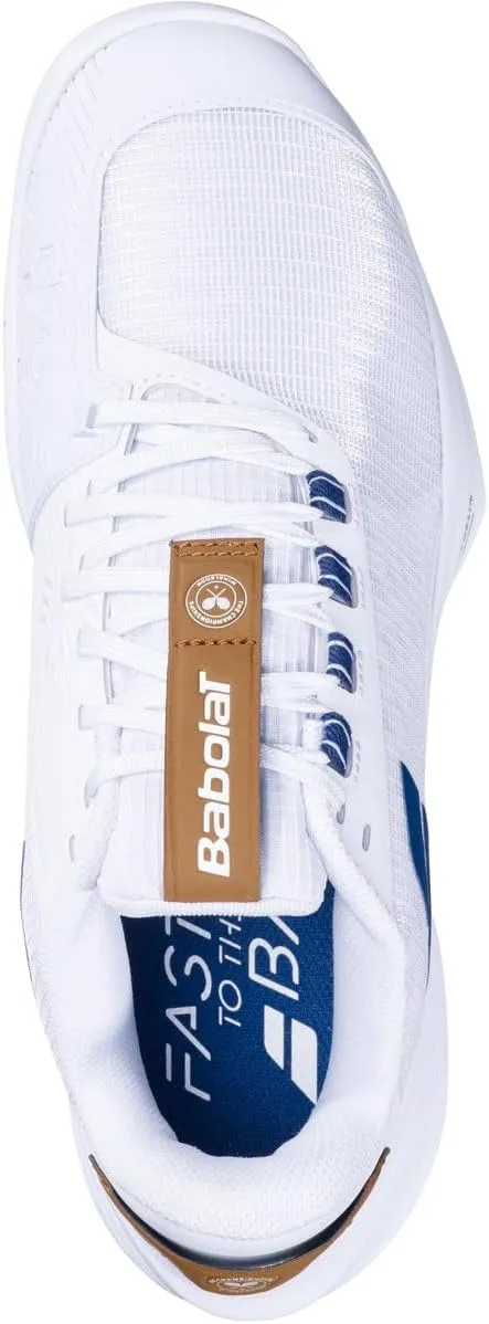 Babolat Men's Jet Tere 2 All Court Wimbledon Limited Edition Tennis Shoes (White/Blue Navy)