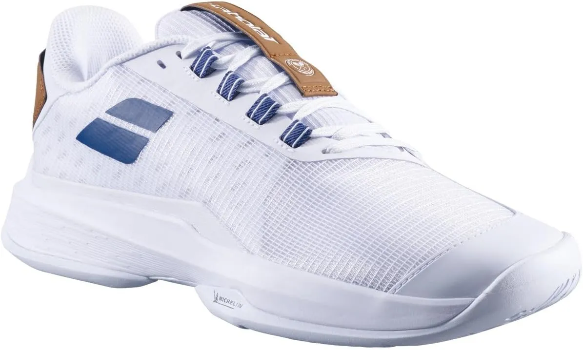Babolat Men's Jet Tere 2 All Court Wimbledon Limited Edition Tennis Shoes (White/Blue Navy)