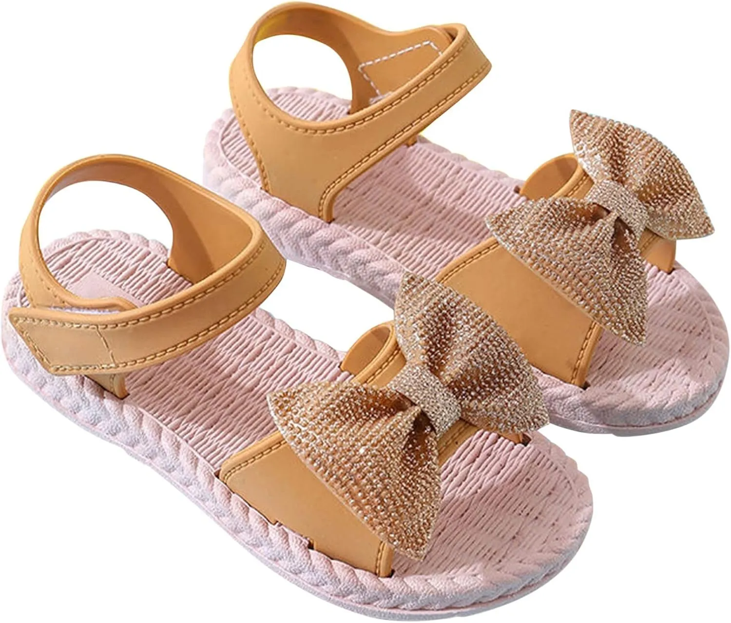 Baby Girl Sandals Size 5 Toddler Kids Infant Girls Soild Bowknot Princress Shoes Soft Girls Sandals Size 13.5