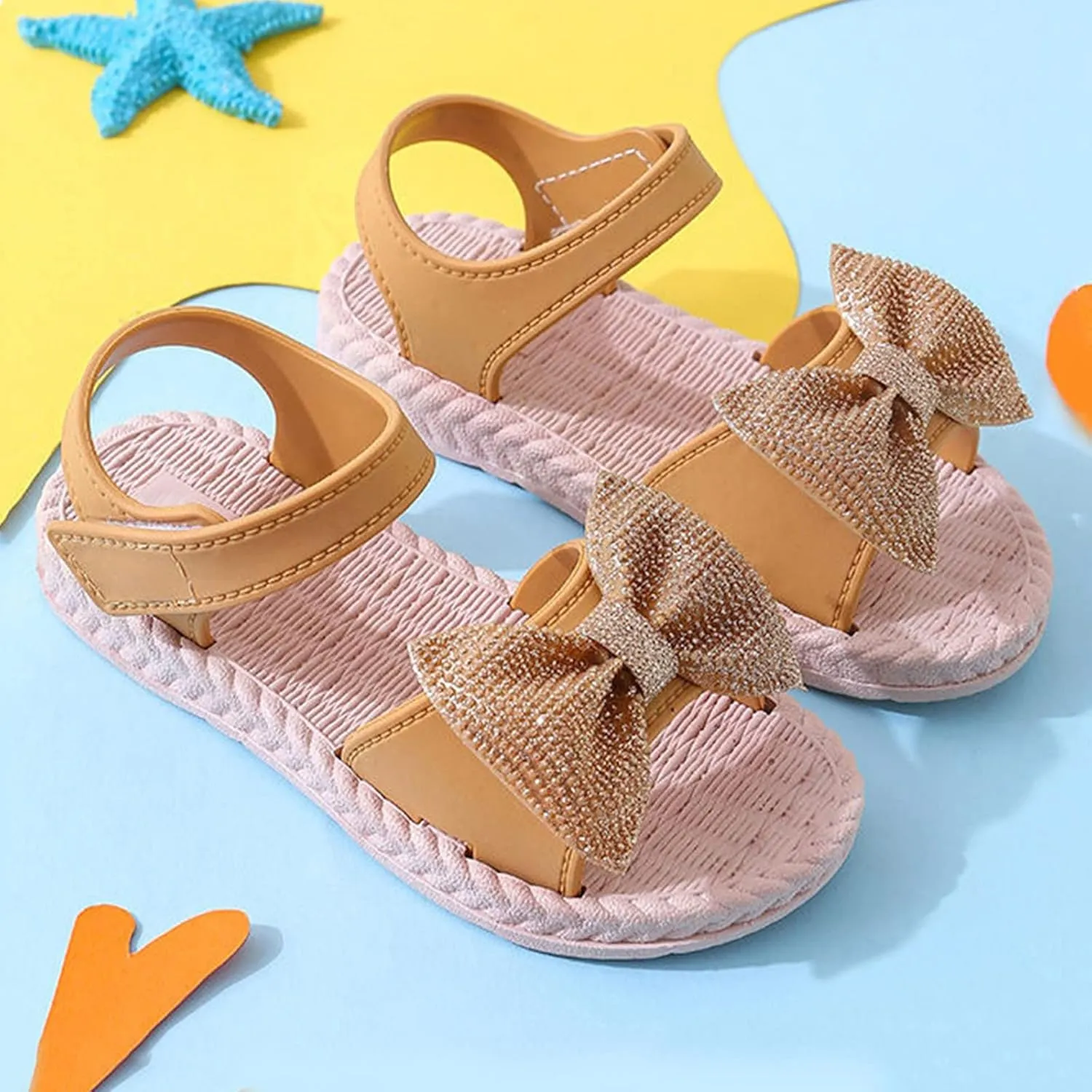 Baby Girl Sandals Size 5 Toddler Kids Infant Girls Soild Bowknot Princress Shoes Soft Girls Sandals Size 13.5