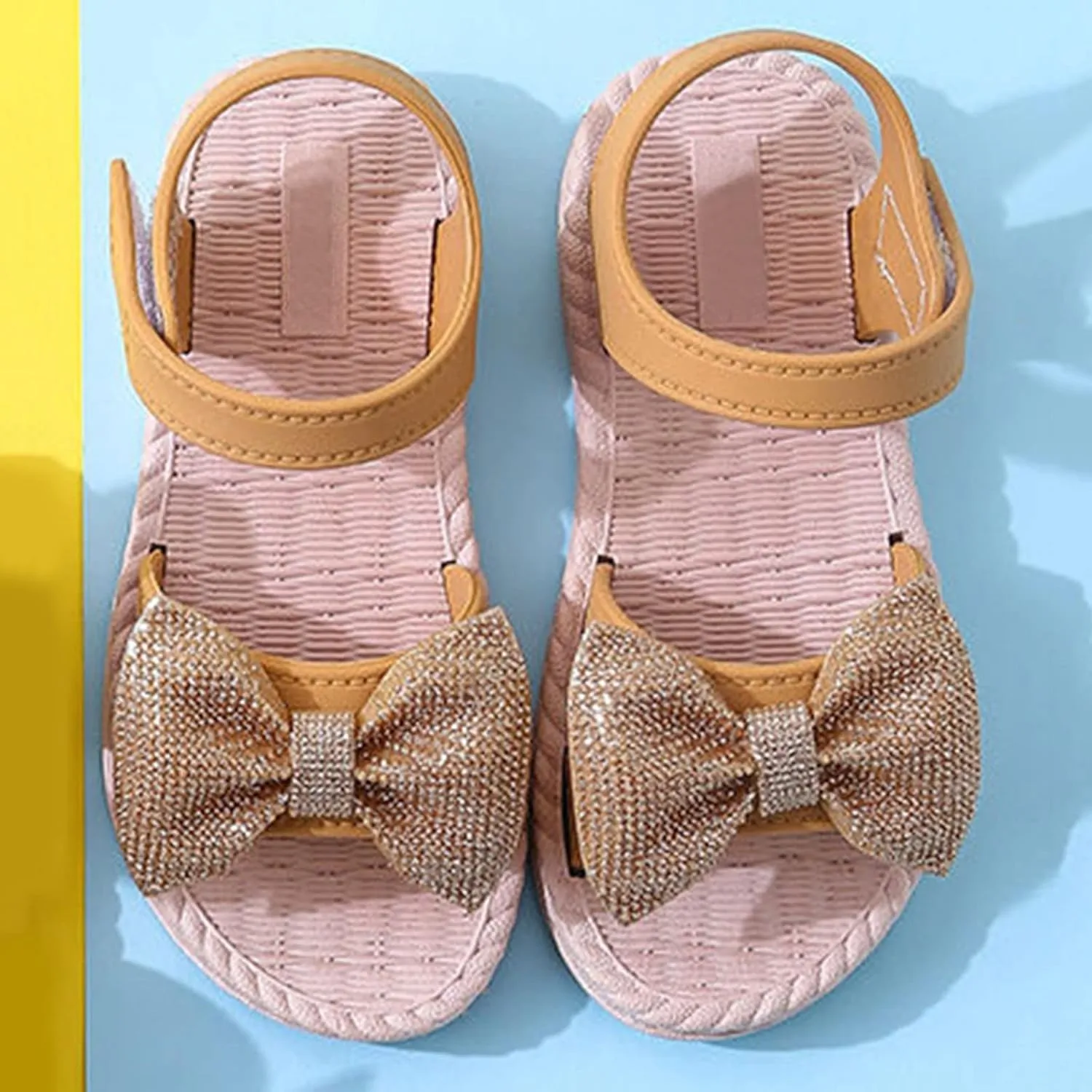 Baby Girl Sandals Size 5 Toddler Kids Infant Girls Soild Bowknot Princress Shoes Soft Girls Sandals Size 13.5