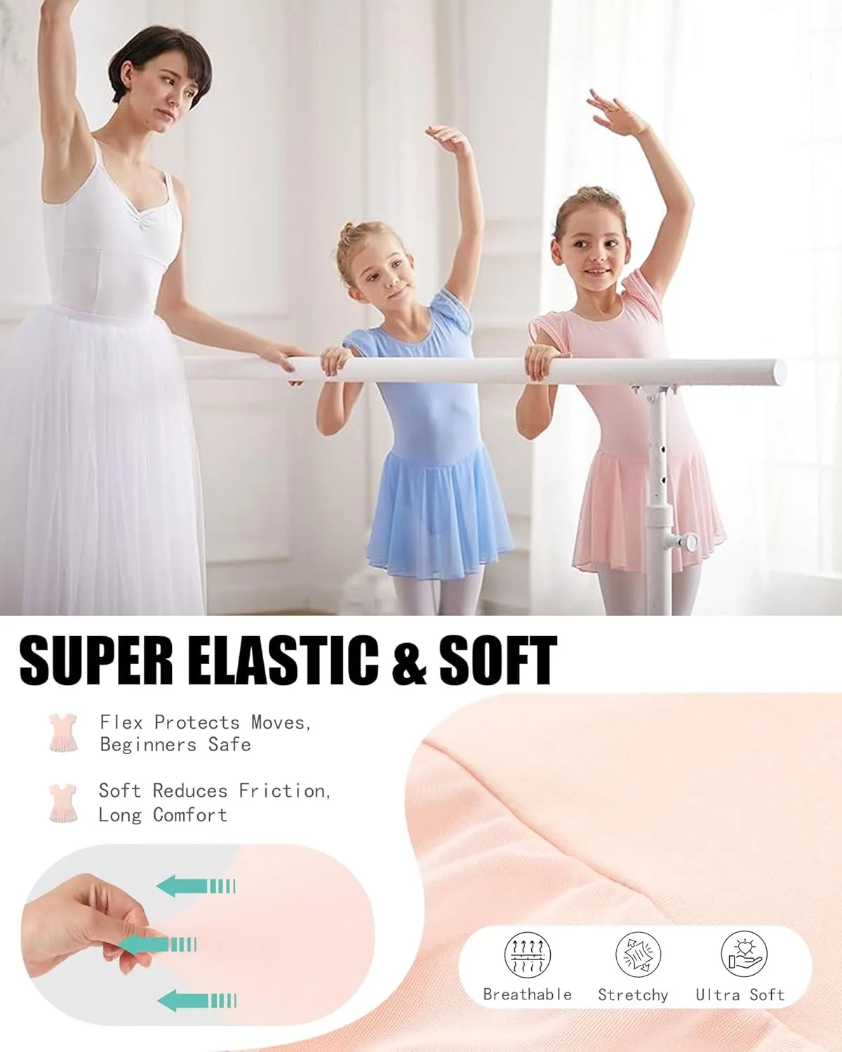 Ballet Leotards for Girls Ballet Dress for Toddler & Ballet Outfit with Criss-Cross Back, 2T-11Y