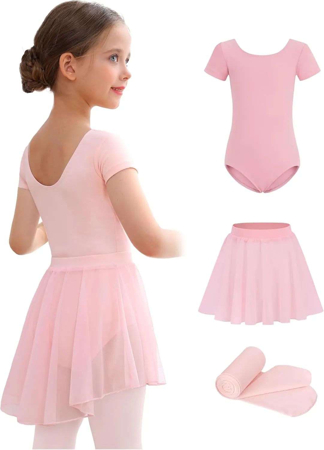 Ballet Leotards Skirt and Tights Combo for Girls Toddler Dance Classical Gymnastics Leotard Dresses Tutu