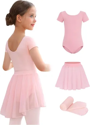 Ballet Leotards Skirt and Tights Combo for Girls Toddler Dance Classical Gymnastics Leotard Dresses Tutu