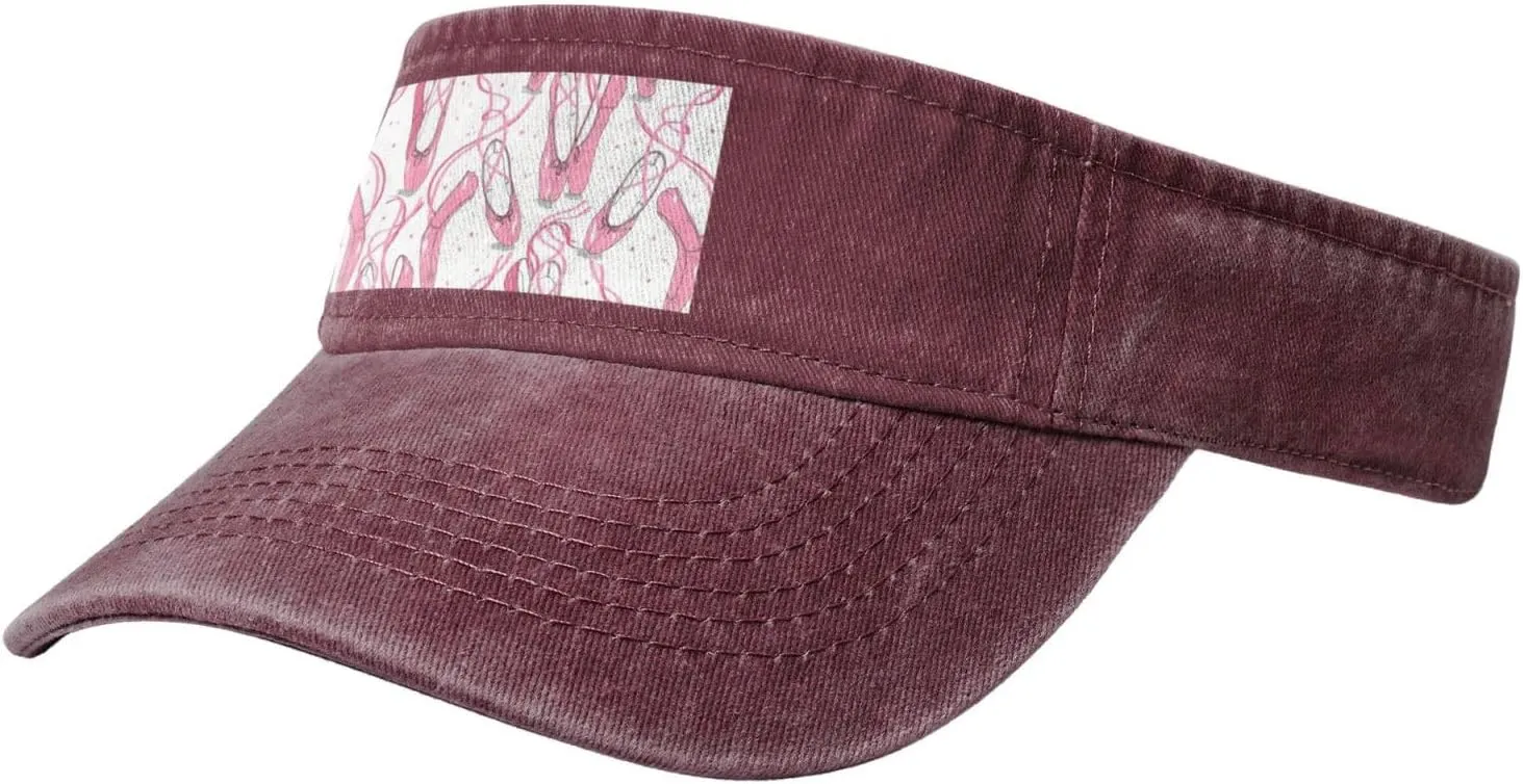 Ballet Shoes Print Sport Sun Visor Hats Cotton Ball Caps Empty Top Baseball Sun Cap for Men Women ﻿