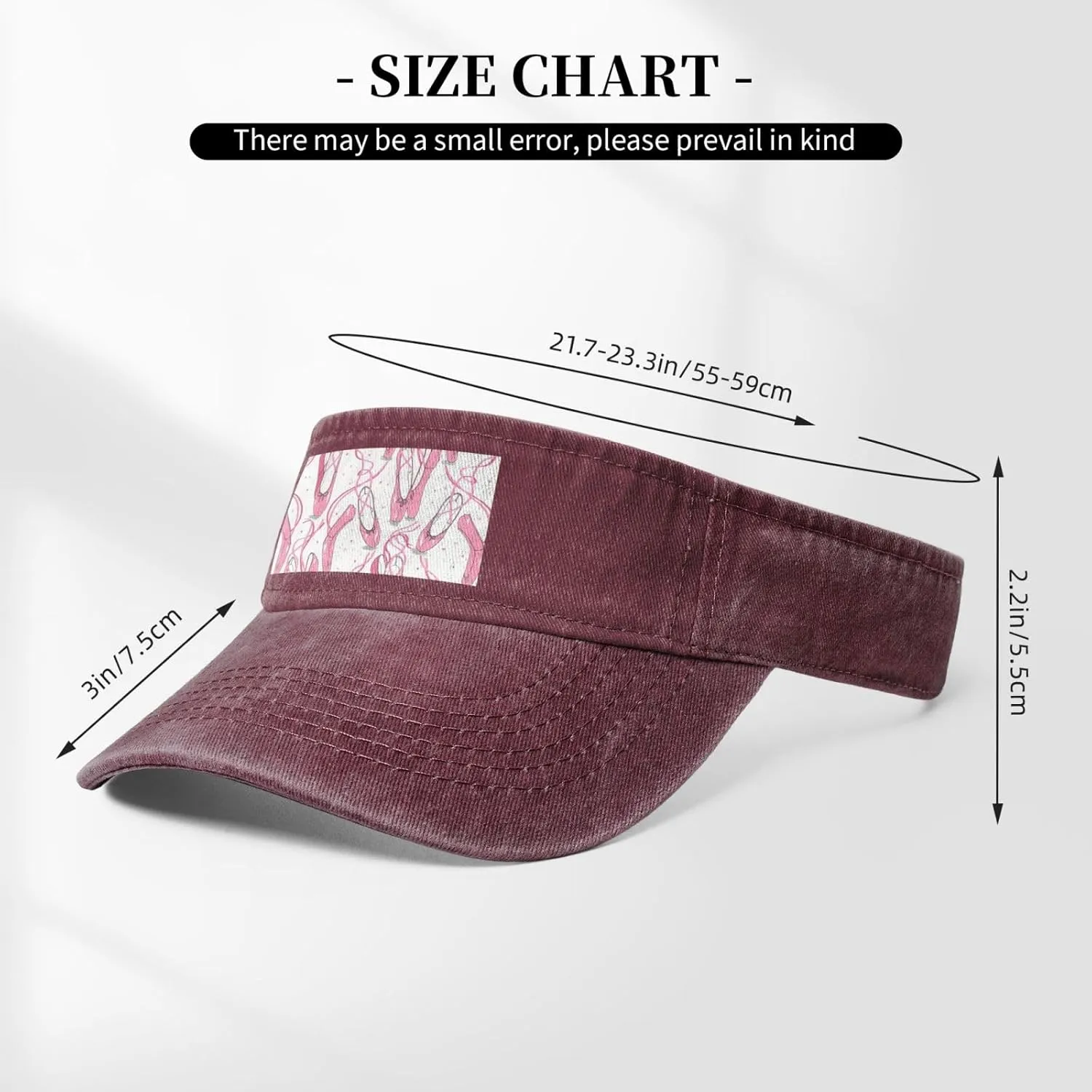 Ballet Shoes Print Sport Sun Visor Hats Cotton Ball Caps Empty Top Baseball Sun Cap for Men Women ﻿