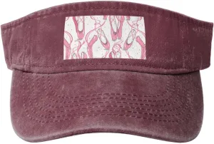 Ballet Shoes Print Sport Sun Visor Hats Cotton Ball Caps Empty Top Baseball Sun Cap for Men Women ﻿