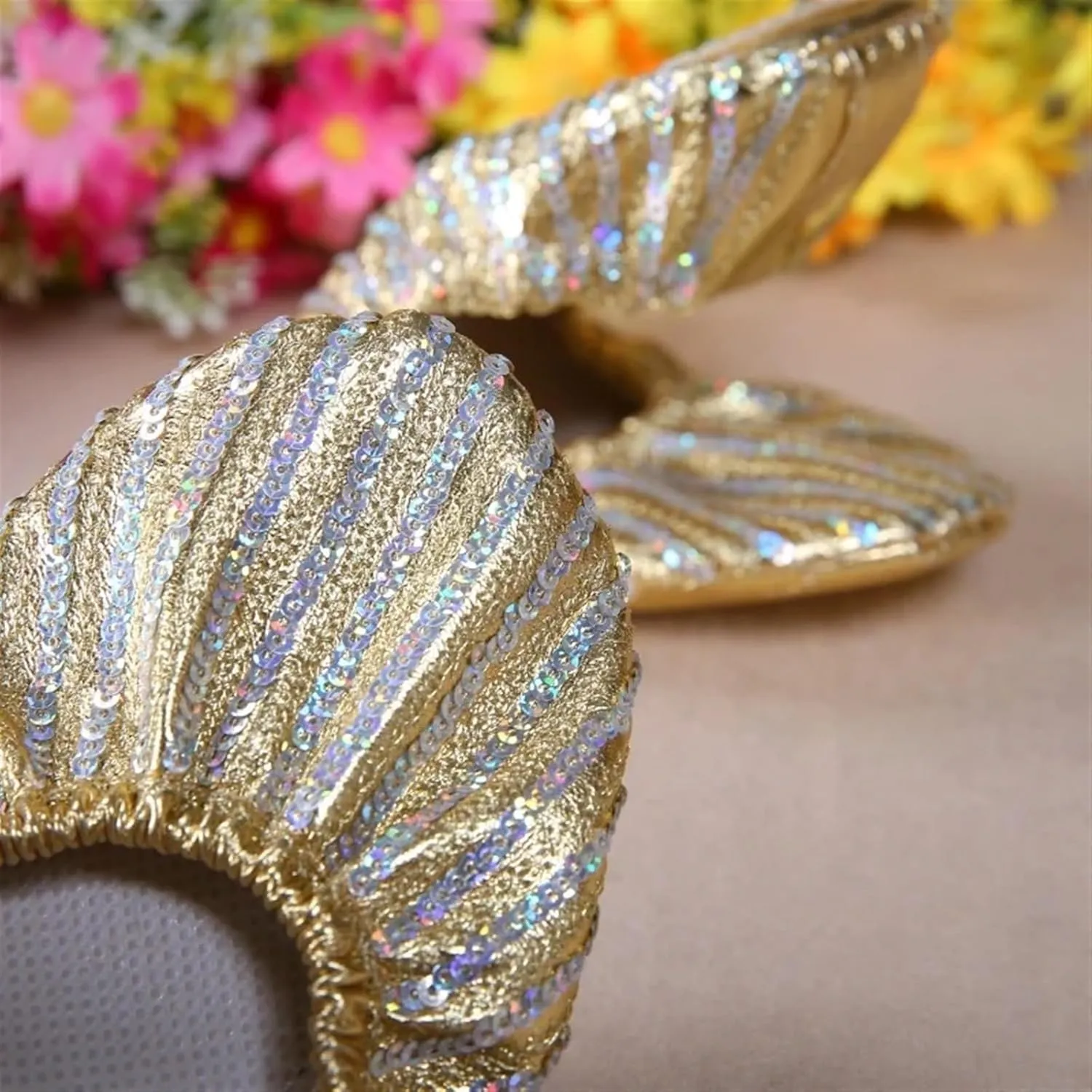 Ballet Shoes Women Belly Dance Shoes Slipper Flat Ballet Gymnastics Dancing Shoes Stage Belly Dance Sequins Shoes Shoe Dance(M)