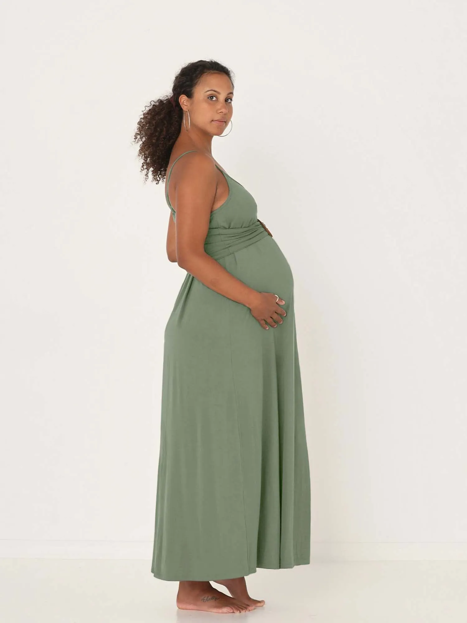 Bamboo Swing Maxi Dress - Eucalyptus