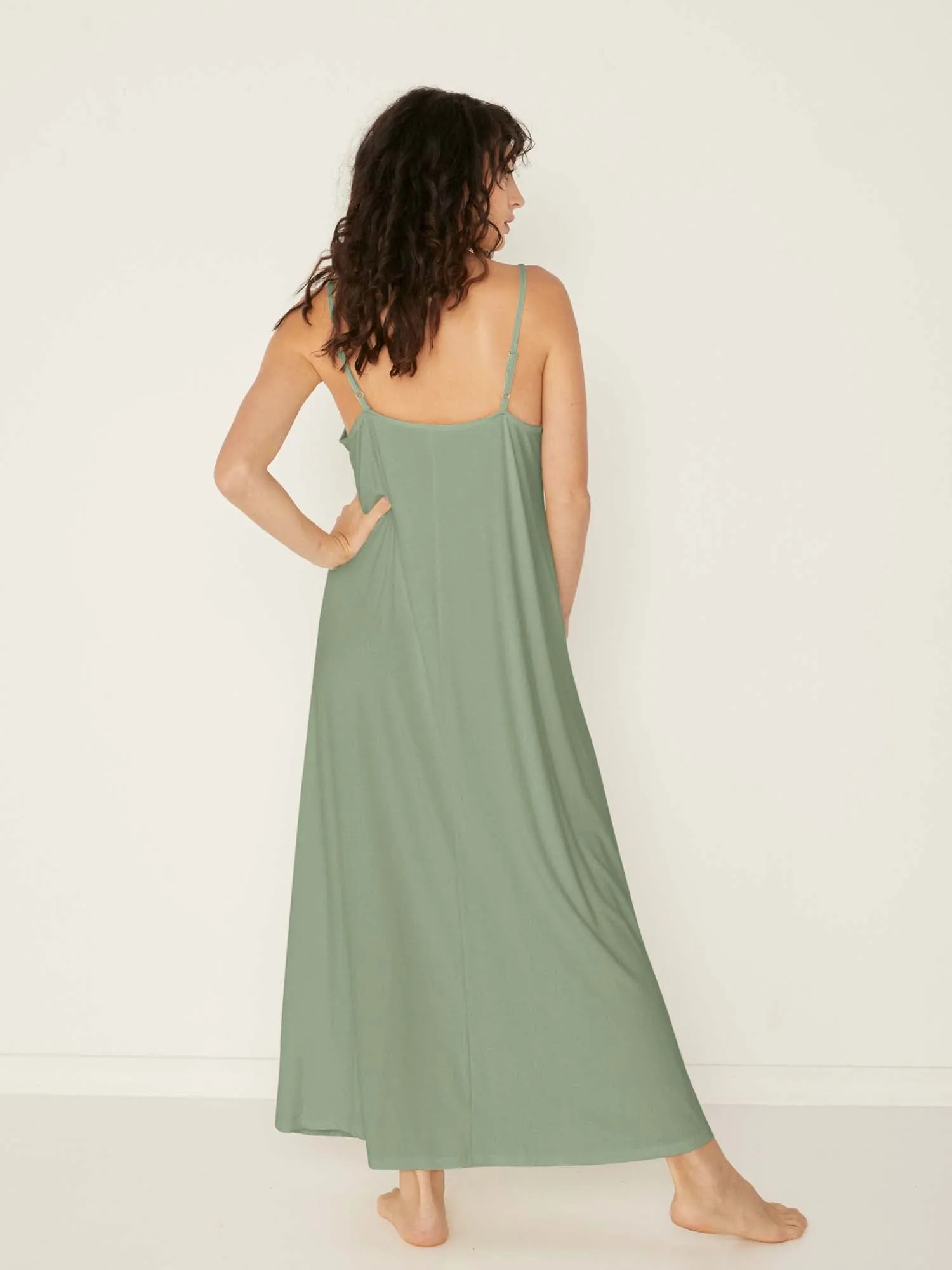 Bamboo Swing Maxi Dress - Eucalyptus