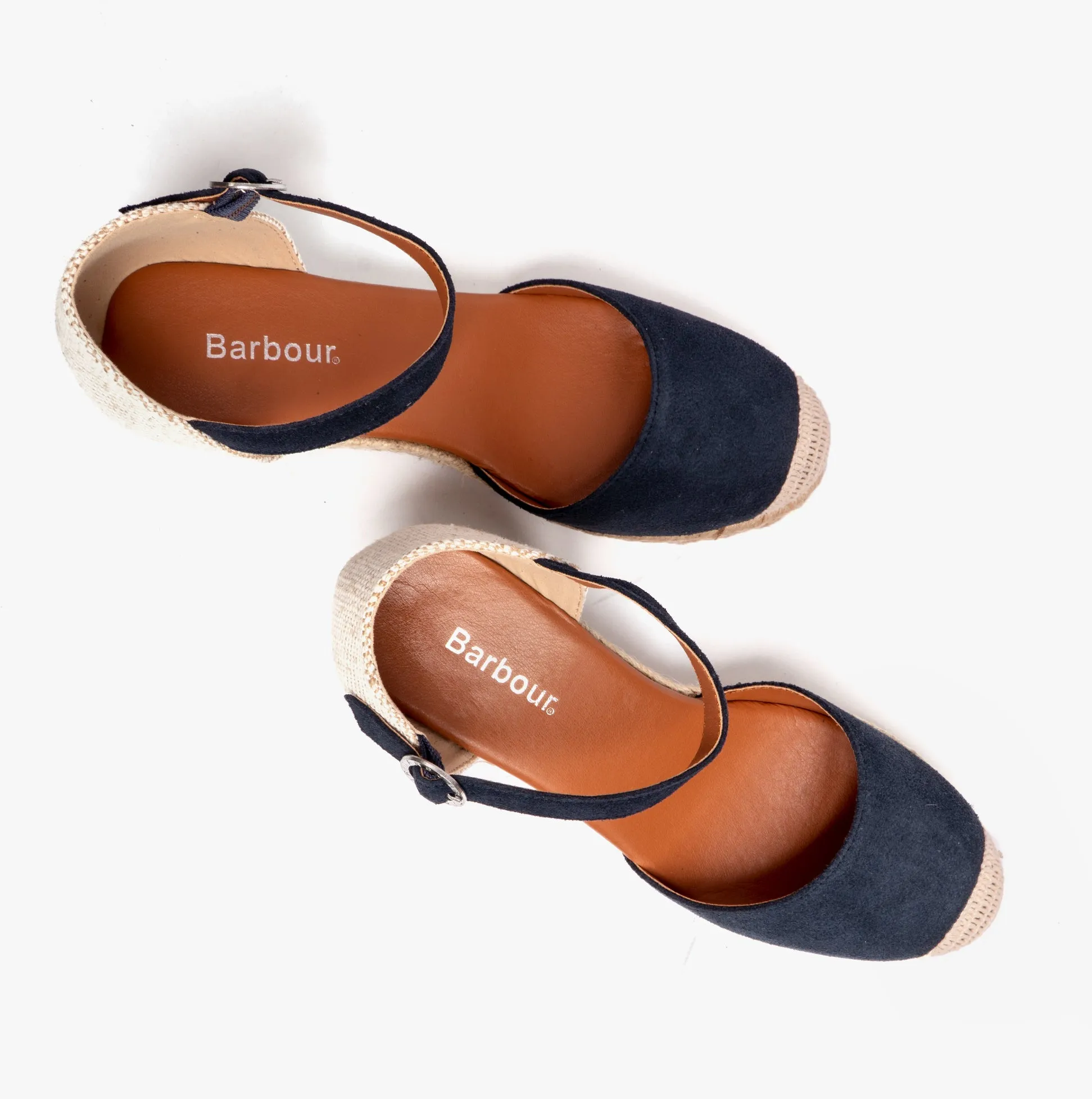 Barbour FRANCES Womens Espadrille Wedges Navy