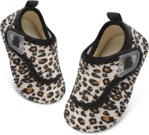 BARERUN Toddler Slippers Boys Girls House Shoes Warm Kids Slippers With Non-Slip Rubber Sole Fuzzy Cozy Walking Shoes Indoor/Outdoor