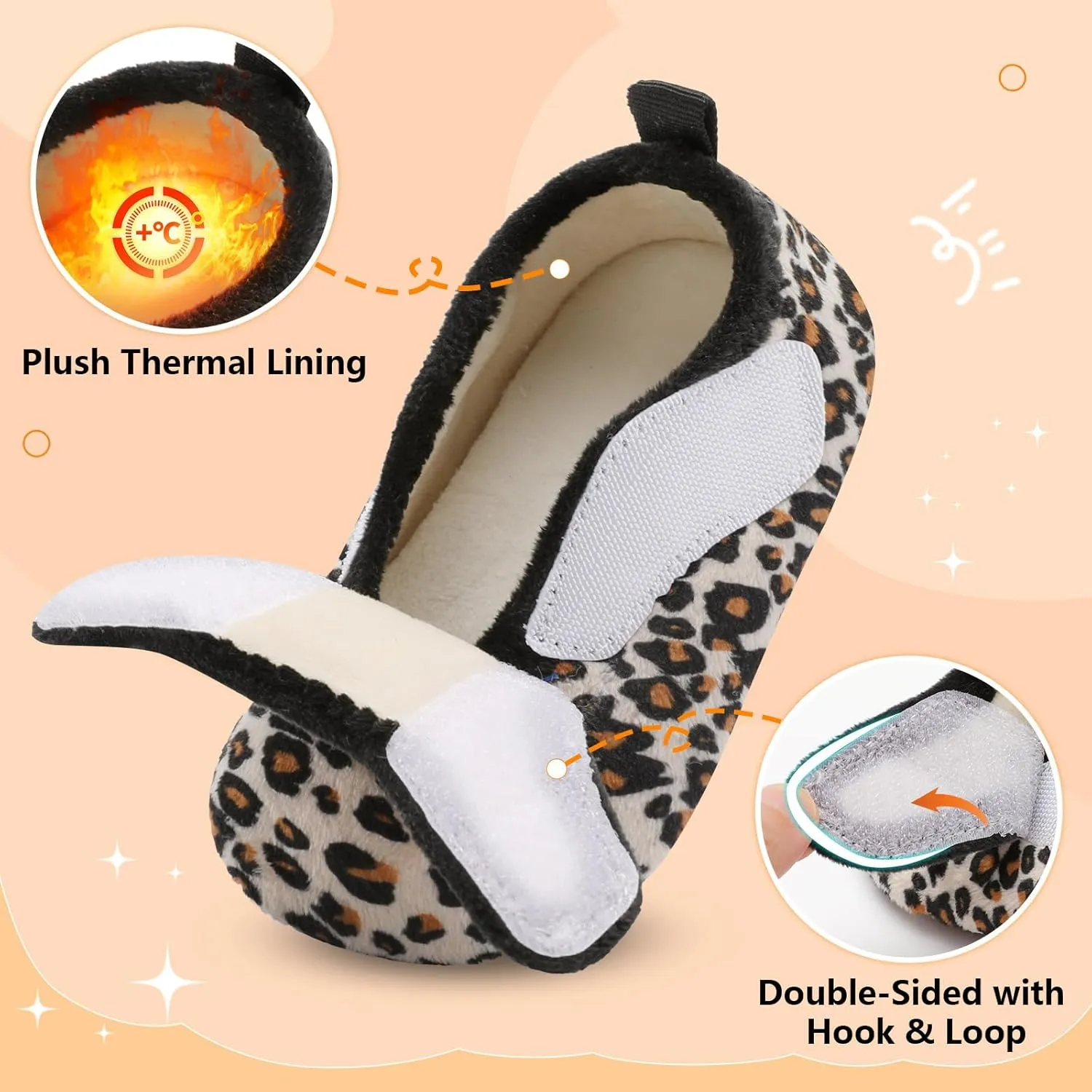 BARERUN Toddler Slippers Boys Girls House Shoes Warm Kids Slippers With Non-Slip Rubber Sole Fuzzy Cozy Walking Shoes Indoor/Outdoor