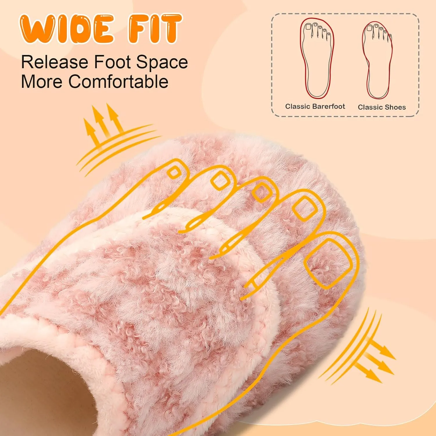 BARERUN Toddler Slippers Boys Girls House Shoes Warm Kids Slippers With Non-Slip Rubber Sole Fuzzy Cozy Walking Shoes Indoor/Outdoor