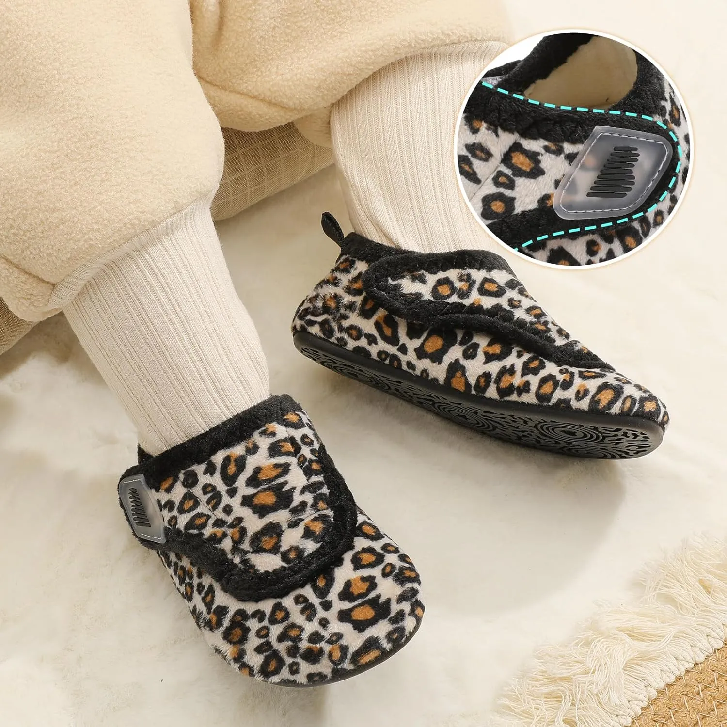 BARERUN Toddler Slippers Boys Girls House Shoes Warm Kids Slippers With Non-Slip Rubber Sole Fuzzy Cozy Walking Shoes Indoor/Outdoor
