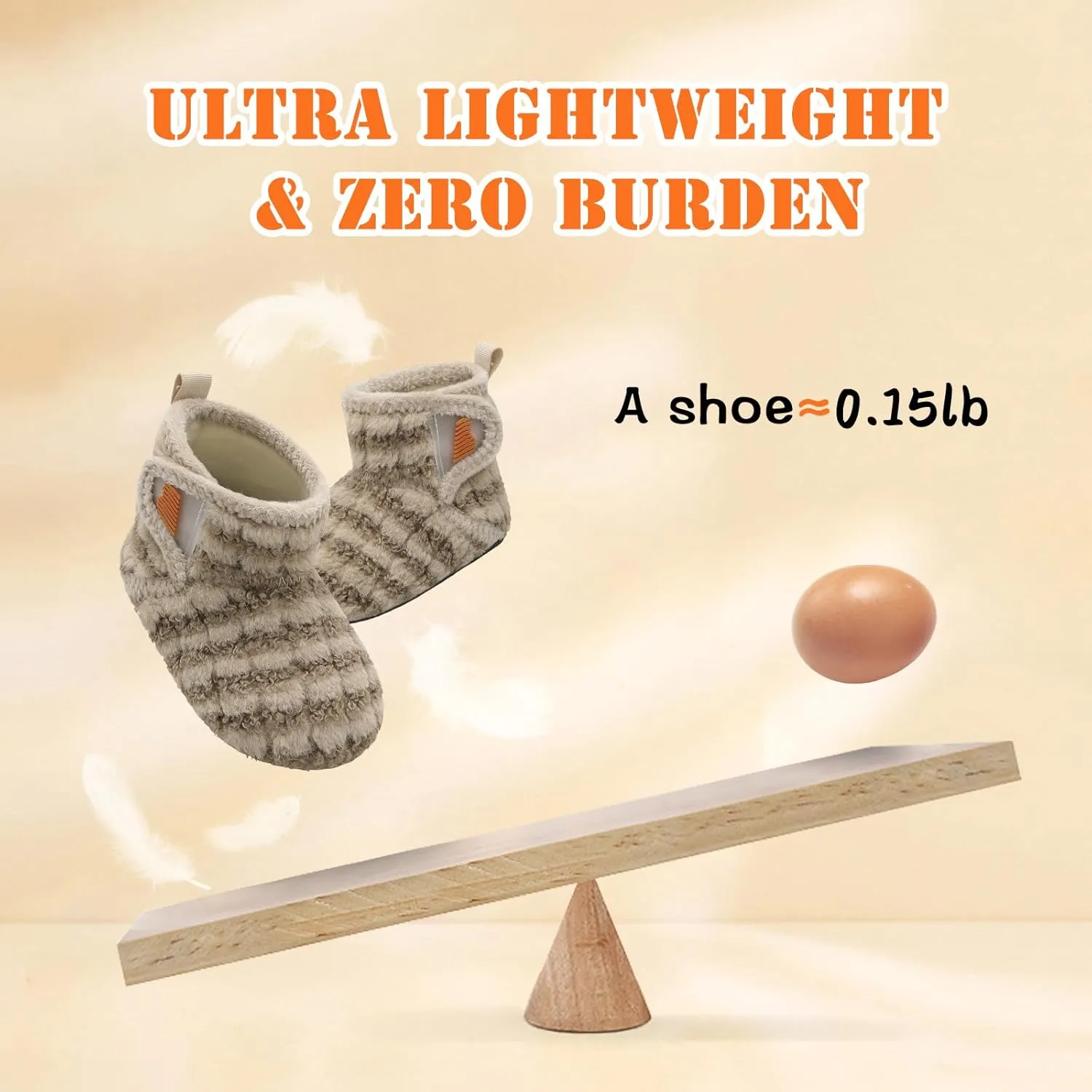 BARERUN Toddler Slippers Girls Boys House Shoes Baby Winter Booties Plush Cozy Kids House Slipper Warm Lightweight Infant Walking Shoes Socks