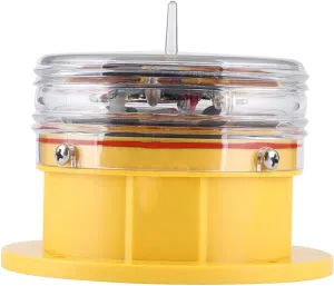 Barge Beacon Light, Solar Power Sidelight Boat Flashing Light, for Marine Waterways Traffic Barriers Communication Towers Mobile Obstacles