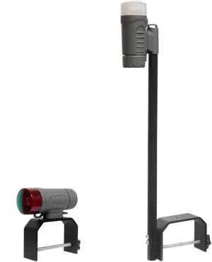 Battery Boat Light Bow and Stern Portable Battery Power Boat Navigation Ligt for Pontoon and Small Boat (Grey)