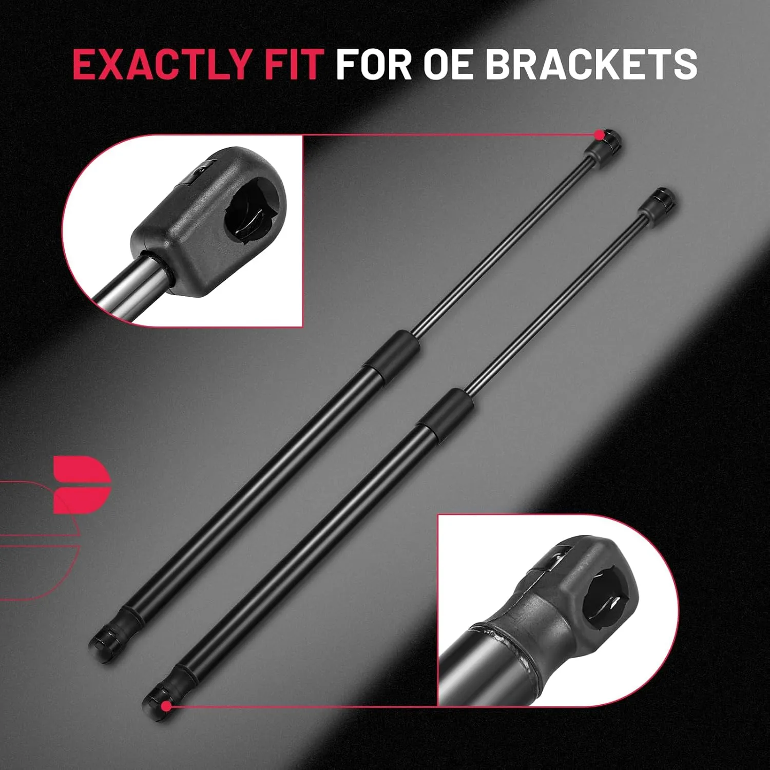 BDFHYK C16-08055 20inch 120lbs (533N) Gas Shocks Struts Lift Support for are ATC Leer Camper Shell Awning Snugtop Topper Canopy Truck Cap Pickup Window RV Door or Toolbox Lid etc, Set of 2
