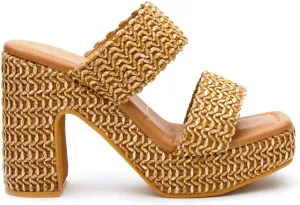 BEACH by Matisse Womens Gem Platform Block Espadrille Casual Sandals Casual High Heel 3" & Up - Brown