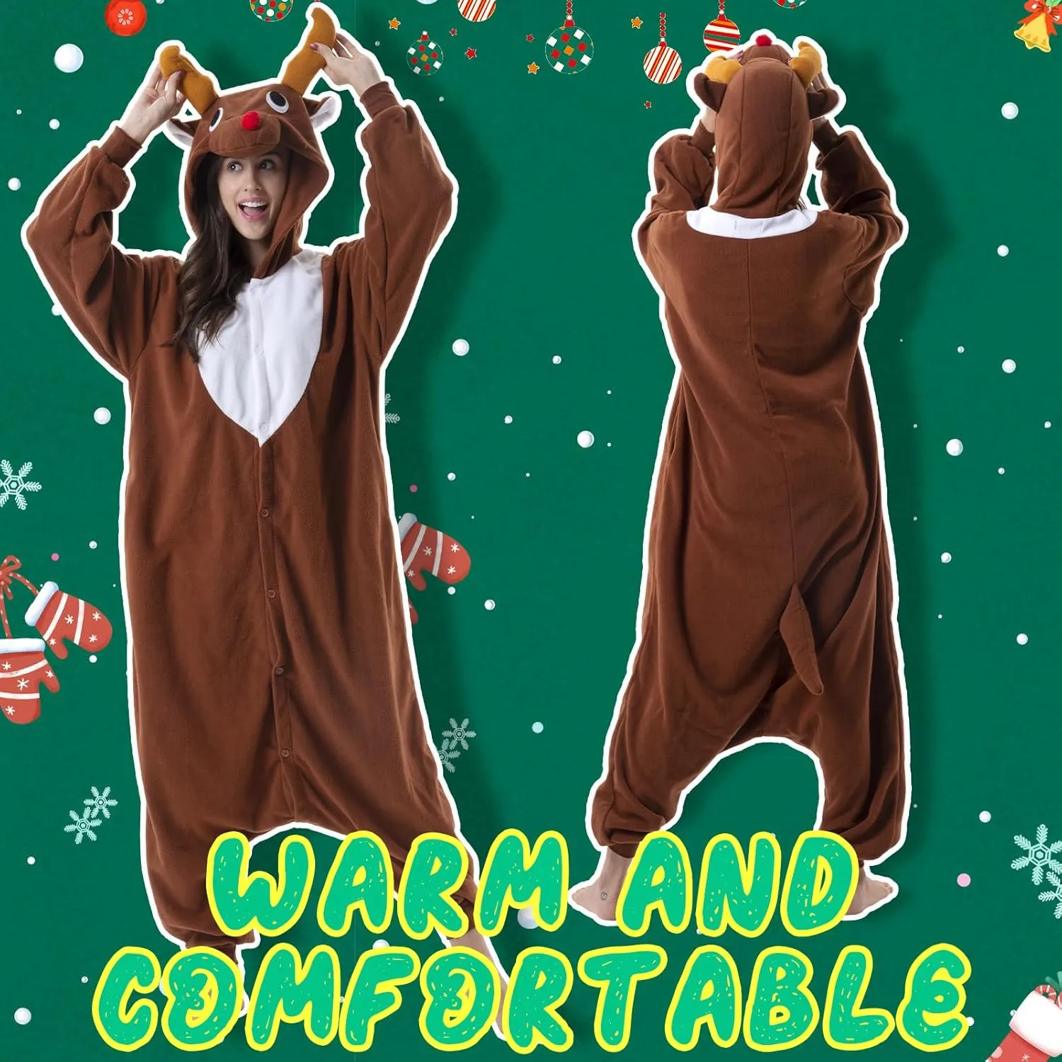 Beauty Shine Unisex Adult Onesie One Piece Pajamas Cosplay Cartoon Costume Halloween Christmas Sleepwear Jumpsuit Homewear