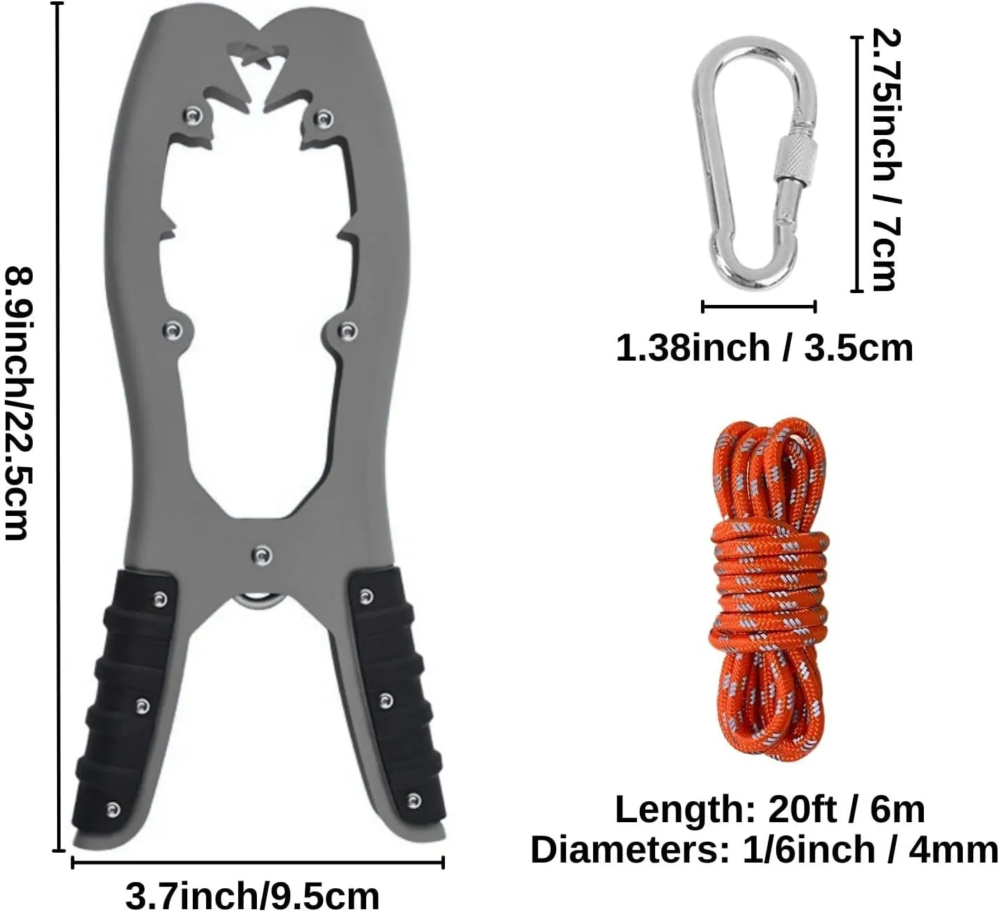 BeGrit Kayak Brush Gripper Canoe Anchor Grip with 20ft Paracord Brush Clamp Anchor Kayak Accessories for Fishing Boating Camping