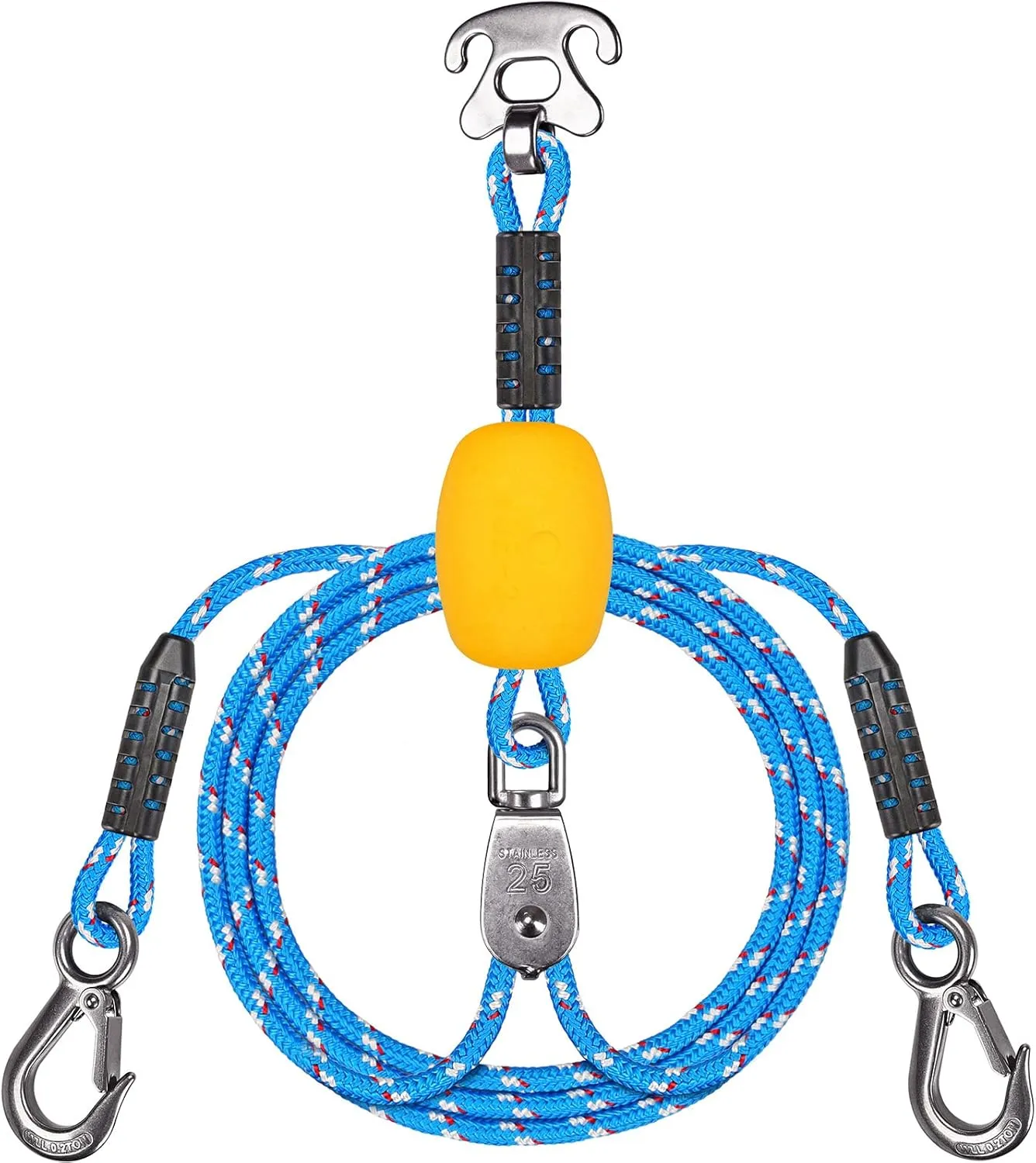 BeneLabel Tow Rope Quick Connector for Tubing with Stainless Steel Connector, Water Sport Towable Connector 18'