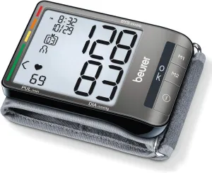 Beurer BC81 Wrist Blood Pressure Monitor – XL Display, Arrhythmia Detection, 120 Memory Sets – XL Blood Pressure Cuff Wrist for Home Use, Automatic Blood Pressure Machine with Storage Case, Batteries