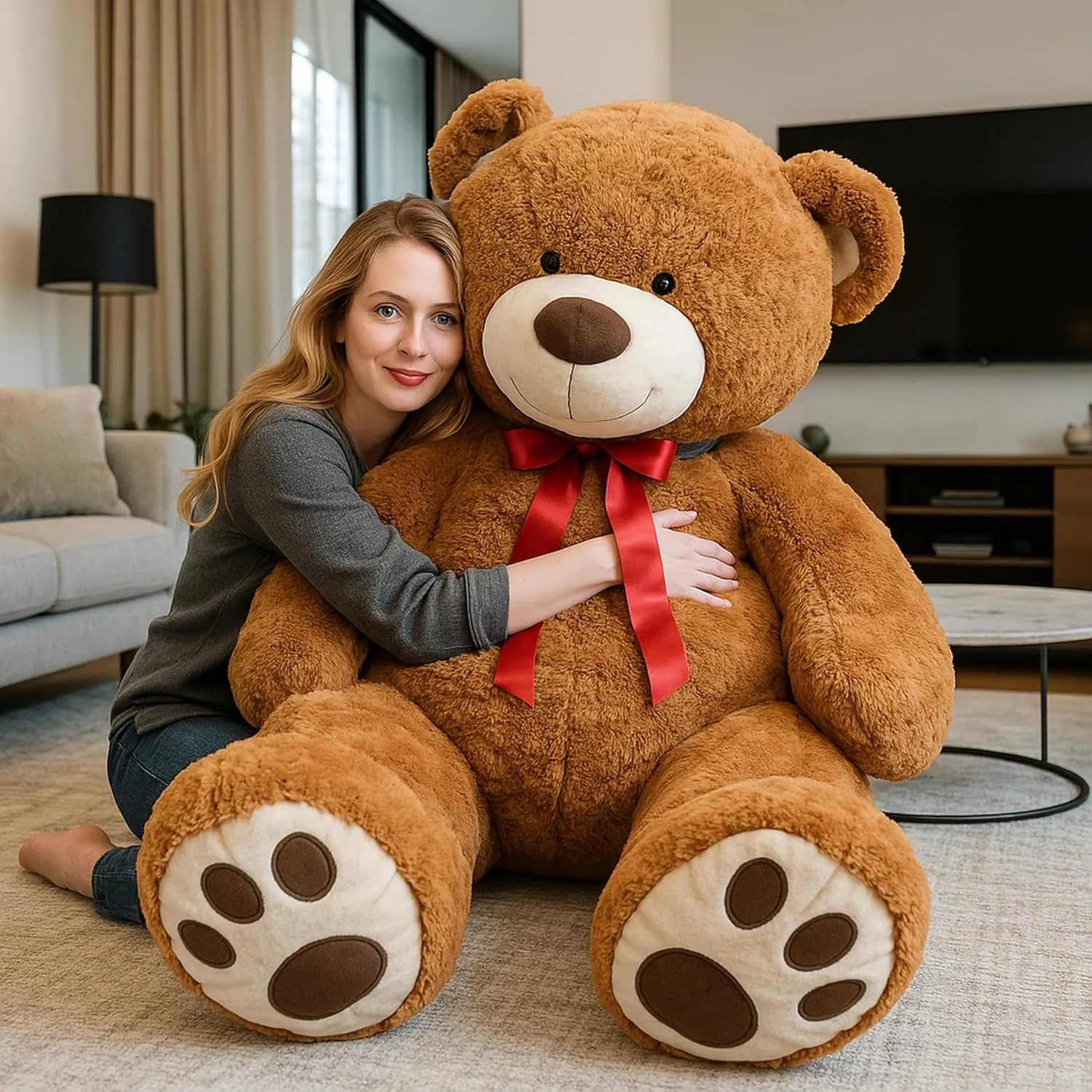 Big Plush 5-Foot Giant Teddy Bear - Soft Plush Toy - Huge Stuffed Animal in Big Box