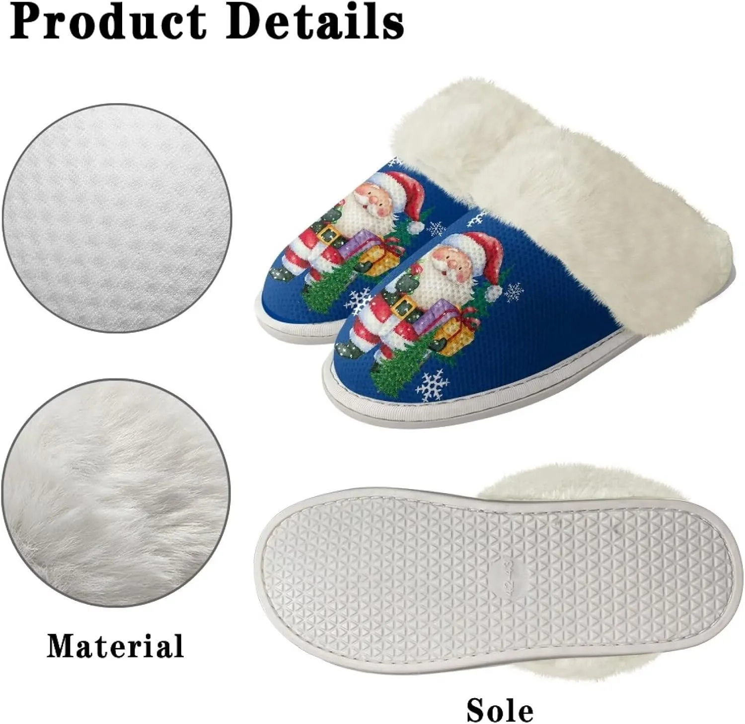 Binienty Women's Men's House Slippers Memory Foam Indoor Outdoor Fuzzy Slipper Bedroom Shoes